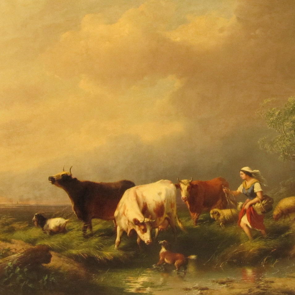 Restauration : Gardienne de troupeau de vaches